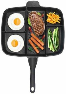  non stick fry pan 5 in 1 type division grill fly oven skillet 