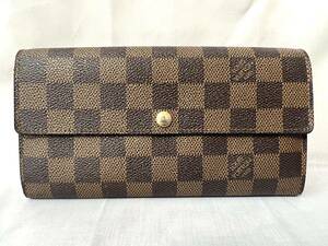 Y0509-04 1円～ 美品 LOUIS VUITTON ルイ ヴィトン ダミエ ポルトフォイユ・サラ N61734 長財布