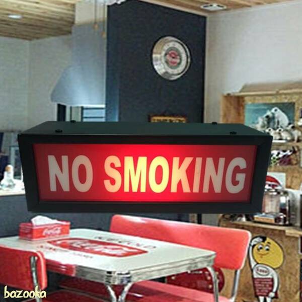 ネオンサイン BOX型看板 No Smoking ノースモーキン 取付簡単 アメリカン ルームデコレーション イルミネーション ナイトライト 雰囲気作り