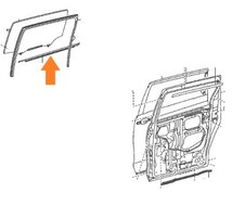 トヨタ エスティマ ACR50/55 未使用 純正 2016/05- リアドア ガラス ウェザーストリップ モール 左右セット ドアゴム ラバー リヤ T0160-2_画像4