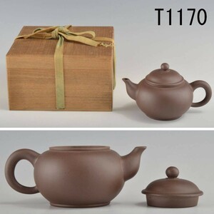 T01170 中国宜興 蘭仙 紫砂茶壷 急須 80年代：真作