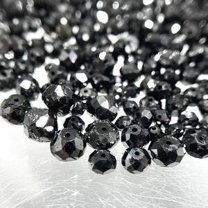 ■ブラックダイヤモンドアクセサリーパーツおまとめ■o 重量約7.0g diamond Diamond Black jewelry necklace accessory parts 両穴 CE0