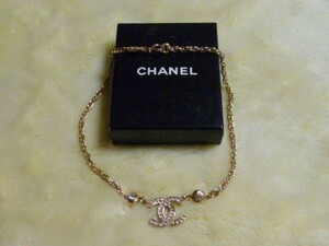 ☆送料無料☆CHANEL シャネル　ラインストーンCOCOトップ　ヴィンテージ　アンティークネックレス（USED)