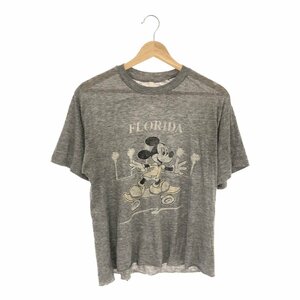 ◆中古品◆ミッキー Disney Tシャツ 半袖 グレー アパレル キャラクター ファッション トップス 本体のみ J92494NS