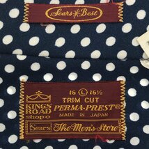 ◆中古品◆ 70’s SEARS KINGS ROAD Dot Patterned L/S Shirt [16 1/2] シアーズ シャツ メンズ ドット 長袖 Q97403NSC_画像3