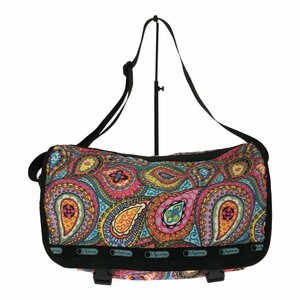 ◆中古品◆LESPORTSAC レスポートサック ショルダー バッグ 斜め掛け A4収納可 カラフル ペイズリー柄 R432NS