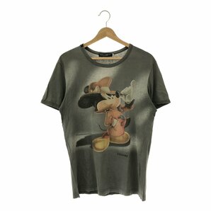 ◆中古品◆ DOLCE&GABBANA ドルチェアンドガッバーナ ミッキーマウス Tシャツ メンズ D&G ドルガバ 48サイズ グレー系b Q47682NSの画像1