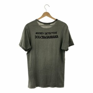 ◆中古品◆ DOLCE&GABBANA ドルチェアンドガッバーナ ミッキーマウス Tシャツ メンズ D&G ドルガバ 48サイズ グレー系b Q47682NSの画像2