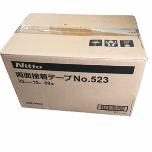 連P6-210N【未使用】Nitto 日東電工 両面接着テープ No.523 カーペット固定用 25mm×15m 60巻 業務用 内装 テープ