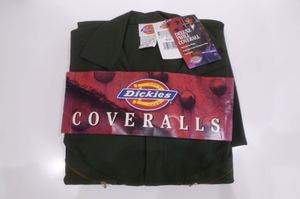 当時物！未使用！デッドストック ディッキーズ Dickies カバーオール 作業着 長袖 Size 46 グリーン系色 ローライダー 