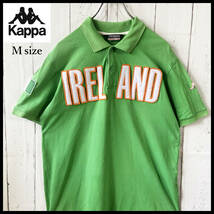 最終値下げ!! 【USED】 カッパ kappa ポロ シャツ IRELAND アイルランド ポーグス 古着 M グリーン ☆送料無料☆_画像1