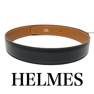 二点以上で送料無料！ H113【未使用】エルメス HERMES □A刻 リバーシブル レザーベルト クシュベル レディース 65 ブラウン×ブラック