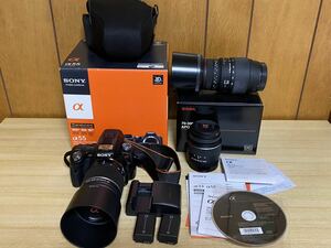 ☆☆ SONY α55 ダブルズームレンズキットSLT-A55VY+SIGMA 望遠レンズ付き☆超美品☆