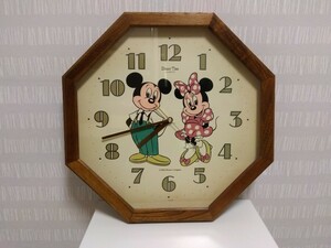 【稼働品】 Disney Time ディズニータイム 壁掛け時計 掛時計 レトロ ヴィンテージ【AW010】