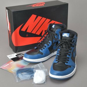 未使用に近い NIKE AIR JORDAN 1 RETRO HIGH OG スニーカー 29cm US11 ブルー 青 黒 555088 ナイキ エア ジョーダン1 2017年 靴 Mb.a/a.i