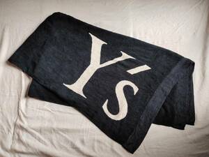 Y's ワイズ IKEUCHI ORGANIC 今治 BLANKET BATH TOWEL ブランケット タオル 大判 両面ロゴプリント 黒 ★9