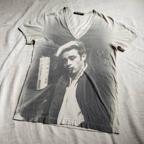 DOLCE&GABBANA ドルチェ＆ガッバーナ D&G james dean ジェームスディーン Tシャツ カットソー Vネック プリント カーキ 50 ★9