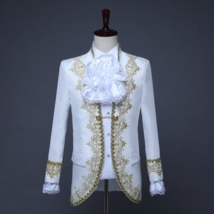  new goods fine quality 4 point set .. costume play clothes .. white tuxedo stage costume outer garment trousers XS S M L-XL chairmanship musical performance . presentation 