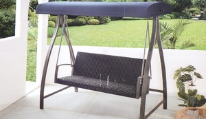 新品箱傷み CAMERON スウィングベンチ ブランコ キャノピー付 屋外 ガーデン Cameron Woven Patio Swing