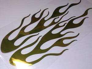  fire pattern sticker A Gold mirror left right set snowmobile also ... outdoors for cutting letter cutting type / decal 