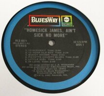 ☆ Homesick James Homesick James, Ain't Sick No More [ US ORIG '73 Bluesway BLS-6071 ] Guitar Eddie Taylor_画像3