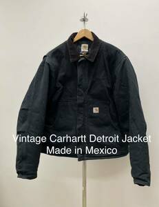 90sカーハート carhartt デトロイトジャケット Detroit Jacket メキシコ製 USA 企画 黒J02 ダック アクティブ ジャケット カバーオール XL