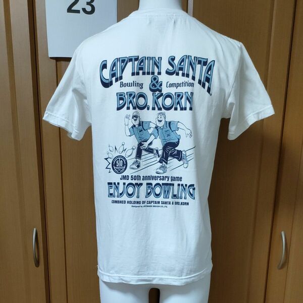 キャプテンサンタ×ブラザーコーン・コラボ半袖TシャツS　ホワイト　CAPTAIN SANTA&BRO.KOPRN50周年激レア品！