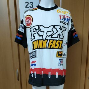 鈴鹿８耐半袖TシャツL　白　鈴鹿8時間耐久ロードレース　HRC/PRO HONDA/FOX/無限/SCOTT/LUCKY STRI