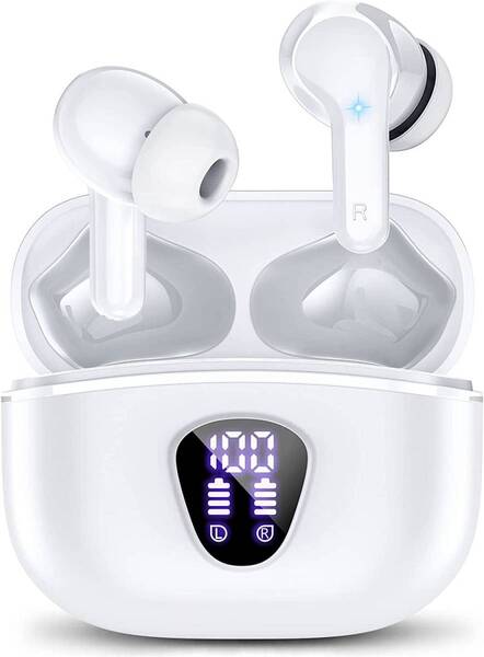 【2024革新 Bluetooth イヤホン】最大40時間再生|Hi-Fi音質・CVC8.0ノイズキャンセリング|片耳/両耳切替|防水・防汗|