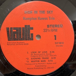 ■即決 JAZZ Hampton Hawes / High In The Sky SLP-9010 j38319 米オリジナル、MR刻印 ハンプトン・ホーズ