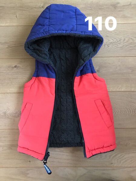 ラゲッドワークス フード付き リバーシブル ベスト ニット