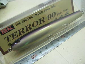 ZEAL ズイール テラー90 5/8oz MP 2003 新品 TERROR Wood 柏木重孝 Original Wood Pencilbait メタリックパープル