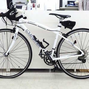 北海道 千歳市発 要タイヤ交換 LOUIS GARNEAU/ルイガノ ロードバイク LGS-CR07 700×25C ホワイト 2×7速 450mm 2013年モデル 自転車の画像2