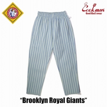 ヘルメット付 Lサイズ Brooklyn Royal Giants クックマン シェフパンツ グレー ストライプ COOKMAN Ballpark Collection Chef Pants_画像7