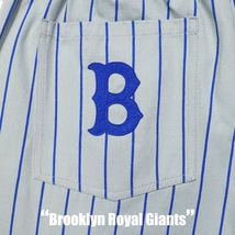 ヘルメット付 Lサイズ Brooklyn Royal Giants クックマン シェフパンツ グレー ストライプ COOKMAN Ballpark Collection Chef Pants_画像5