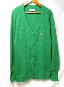 70s IZOD LACOSTE 糸巻きタグ アイゾッド ラコステ カーディガン グリーン サイズＭ 緑 ヴィンテージ 70年代 ビンテージ 1970年代