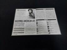 【未開封】MADONNA マドンナ/AMERICAN LIFE WPCR-11540 ※フライヤー付き_画像6