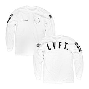 【送料無料】LVFT ロングスリーブ Star 白 Mサイズ☆LIVE FIT