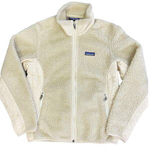 2000年製 patagonia レトロX フリース ジャケット women's M ホワイト ボア パタゴニア パーカー アウトドア シンチラ 23071