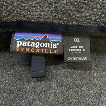 90s USA製 patagonia SYNCHILLA フリース ジャケット XXL グレー パタゴニア シンチラ フルジップ パーカー 1999年製 25410 ヴィンテージ_画像4