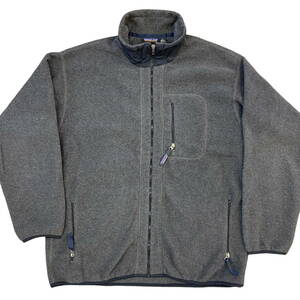 90s USA製 patagonia SYNCHILLA フリース ジャケット XXL グレー パタゴニア シンチラ フルジップ パーカー 1999年製 25410 ヴィンテージ