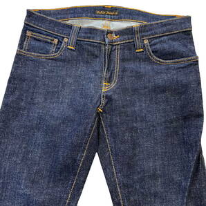 イタリア製 Nudie Jeans デニム パンツ W31 L32 ヌーディー ジーンズ ストレッチ スリム ストレート スキニー Made in ITALY オーガニックの画像8