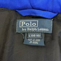 Polo Ralph Lauren フルジップパーカー L(14-16) ブルー ポニー ロゴ エンブレム 刺繍 ウィンドブレーカー ジャケット ポロ ラルフローレン_画像5