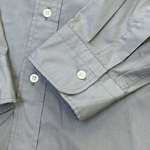 80s USA製 Christian Dior MONSIEUR ボタンシャツ 17 34-35 無地 グレー 長袖 ボタンダウン シャツ クリスチャン ディオール ヴィンテージ_画像5