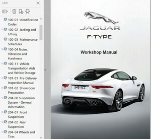 ジャガー F-TYPE X152 V6 V8 S 2013-2018 整備書 ボディー修理 修理書 配線図