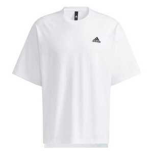 アディダス メンズ 半袖 Tシャツ ロゴワッペンTシャツ L ホワイト #BU627-HA3646 ADIDAS