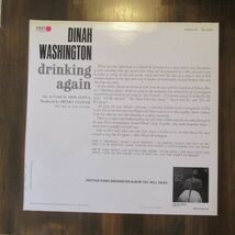 JAZZ VOCAL LP/SPAIN盤美盤/Dinah Washington - Drinking Again/A-10890_画像2
