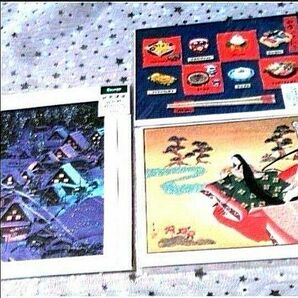 「雪の白川郷」「和食いろいろ」「平安朝の美人画」日本情緒たっぷりのグリーティングカード3セット　 ポストカード