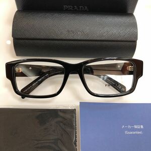1本のみ入荷！安心の2年正規保証付き イタリア製 定価55,000 眼鏡 正規品 新品 PRADA VPR07Z-F 55-18 1AB-101 PR07 VPR07 ロゴ プラダ 眼鏡