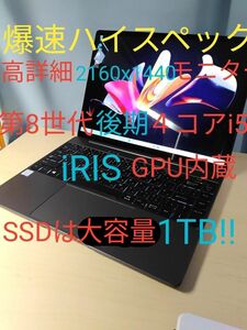 第10世代i7よりハイスペック！第8世代後期型4コアi5/8G/1T/高詳細2160x1440モニターのWajun pro-x12